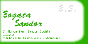 bogata sandor business card